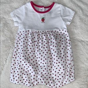 Absorba Strawberry Romper onesie 3-6 mos. Baby Girl 🍓